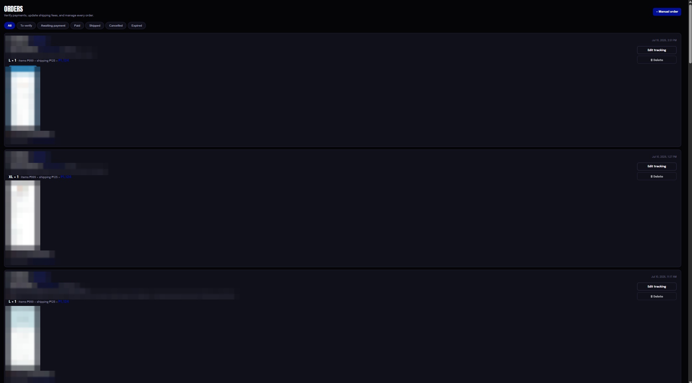 Payment proof verification workflow