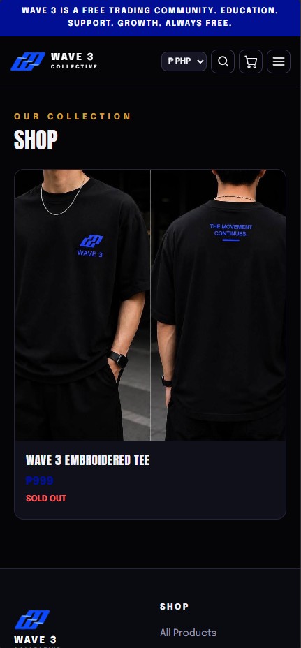 Mobile store page